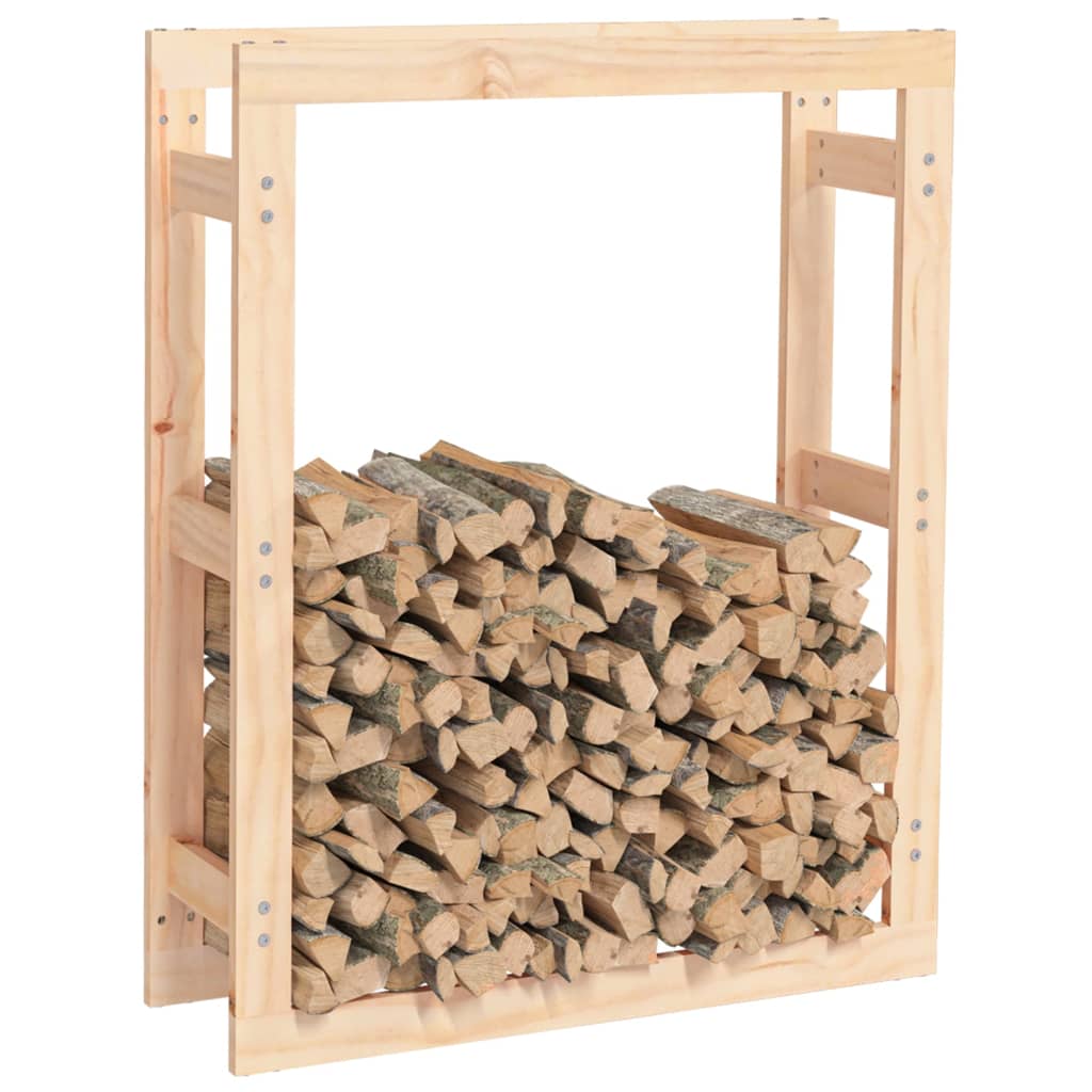 vidaXL Firewood Rack 80x25x100 cm Solid Wood Pine