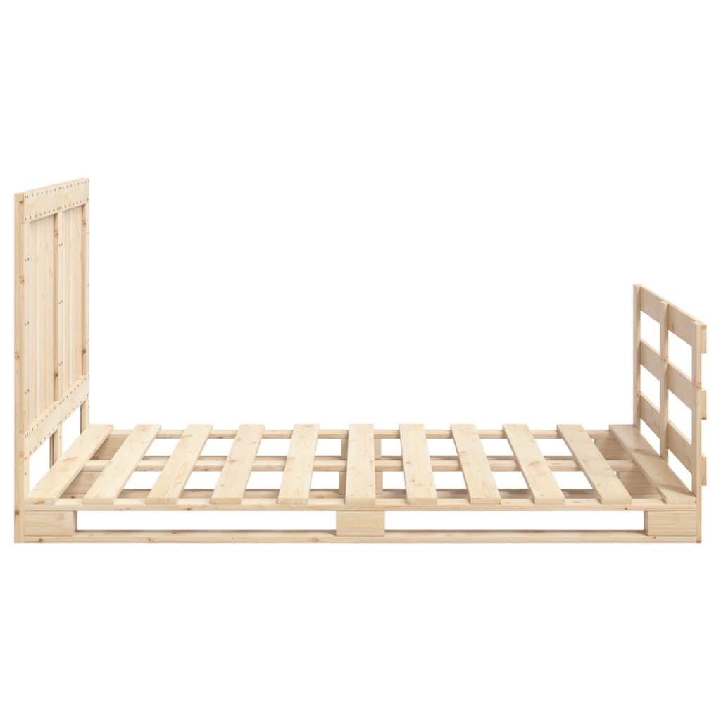 vidaXL Bed Frame without Mattress with Headboard 140x200 cm Solid Wood