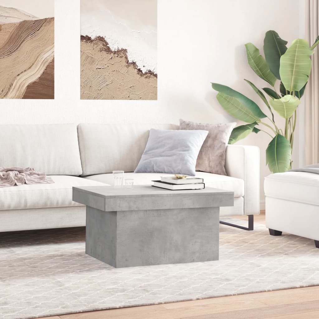 vidaXL Coffee Table Concrete Grey 80x55x40 cm Engineered Wood