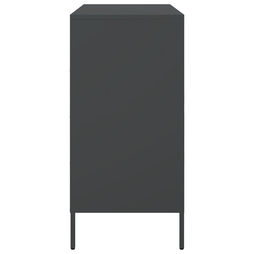 vidaXL Sideboard Black 68x39x79 cm Steel