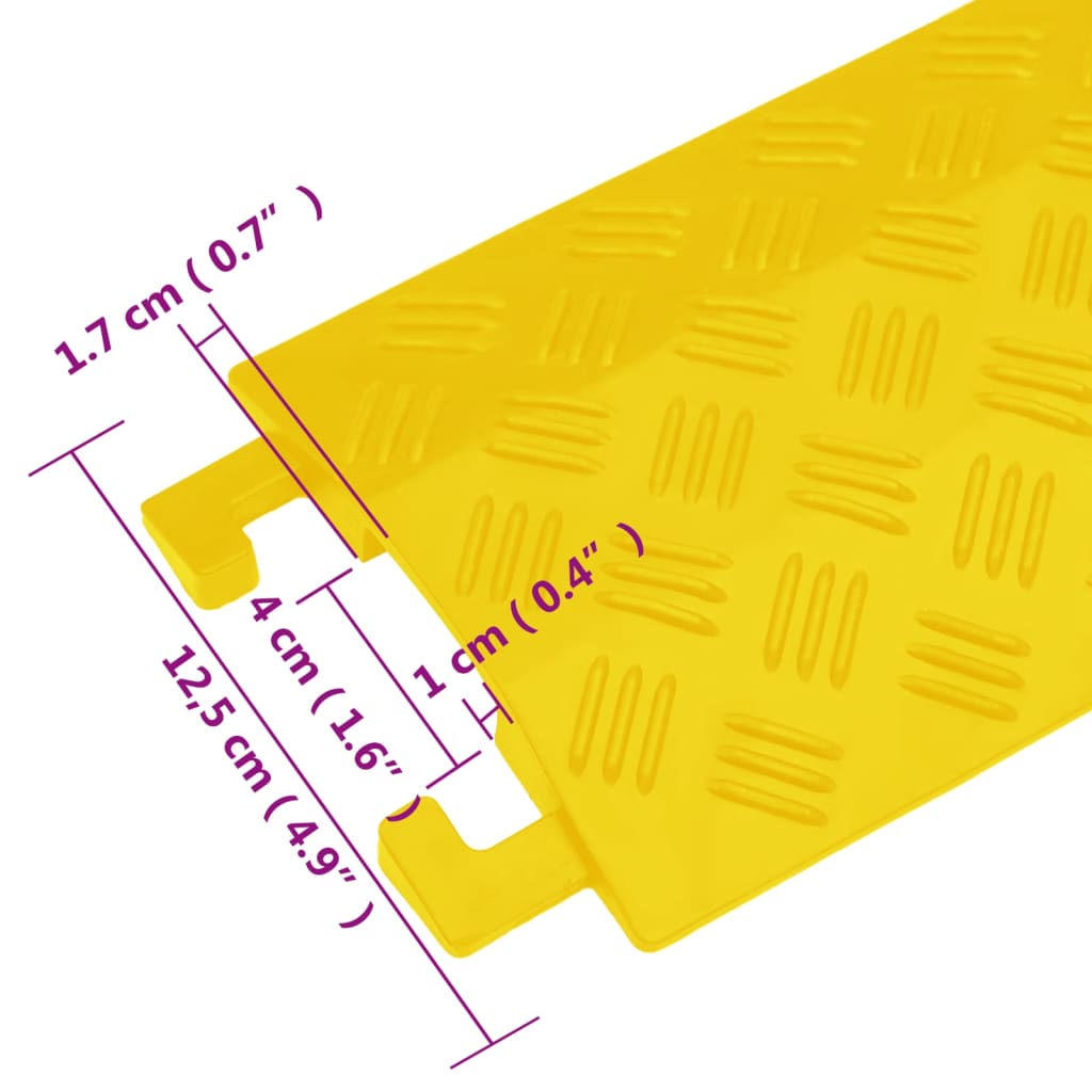 vidaXL Cable Protector Ramps 2 pcs 98.5 cm Yellow