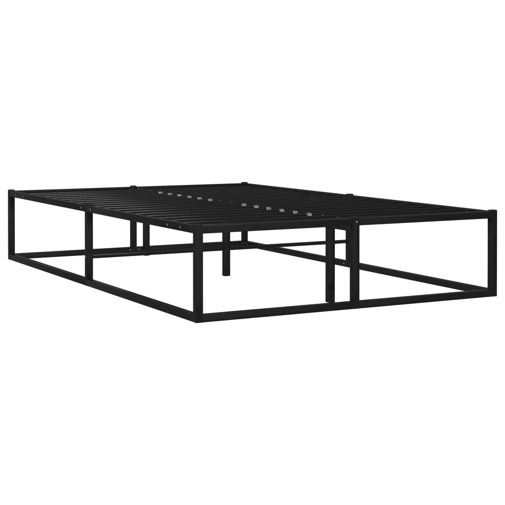 vidaXL Bed Frame without Mattress Black Metal 120x200 cm