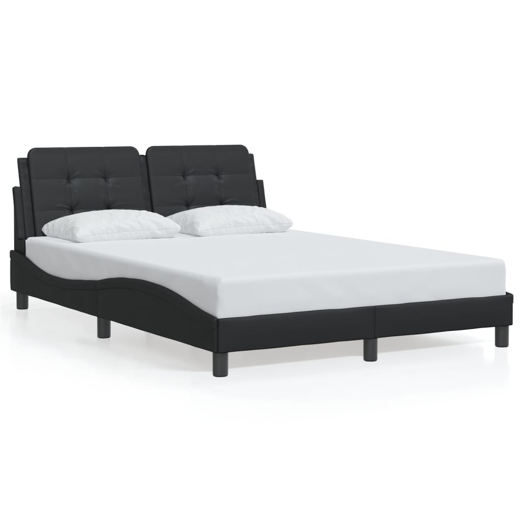 vidaXL Bed Frame without Mattress Black 120x200 cm Faux Leather