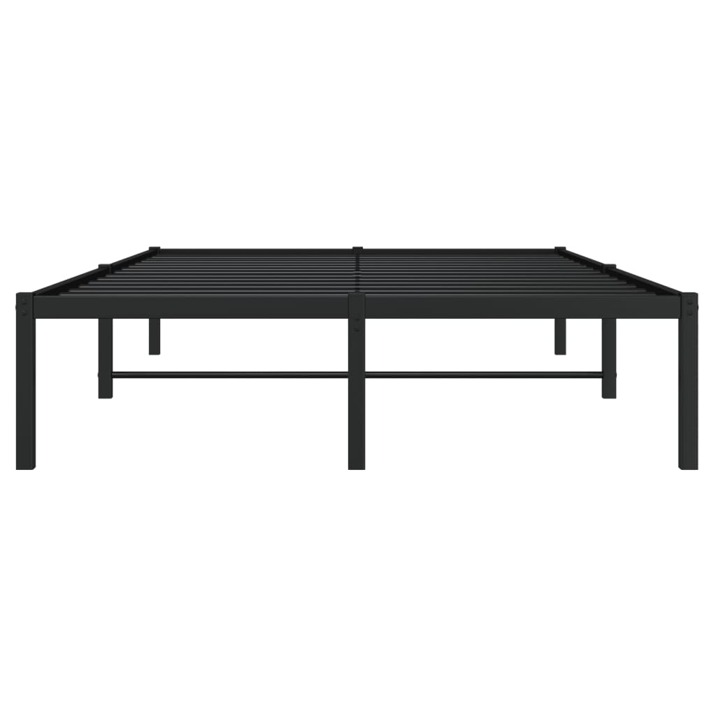 vidaXL Metal Bed Frame without Mattress Black 120x200 cm