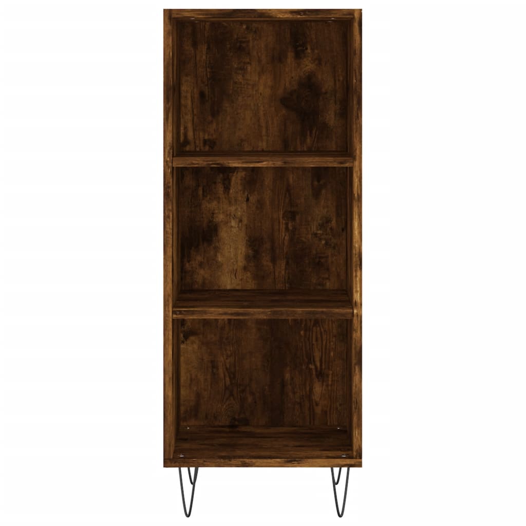 vidaXL Highboard Smoked Oak 34.5x32.5x180 cm Engineered Wood