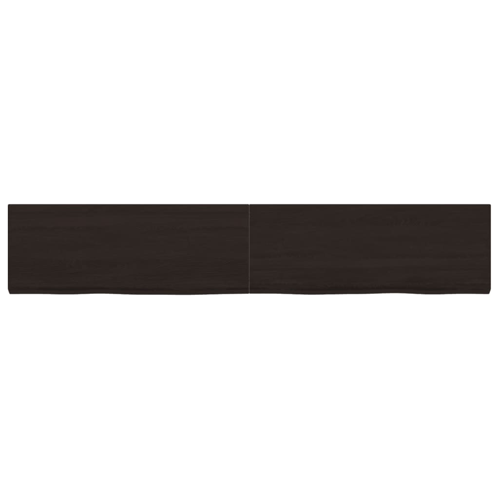 vidaXL Bathroom Countertop Dark Brown 160x30x(2-4) cm Treated Solid Wood