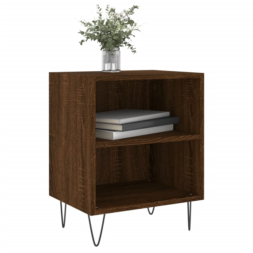 vidaXL Bedside Cabinets 2 pcs Brown Oak 40x30x50 cm Engineered Wood