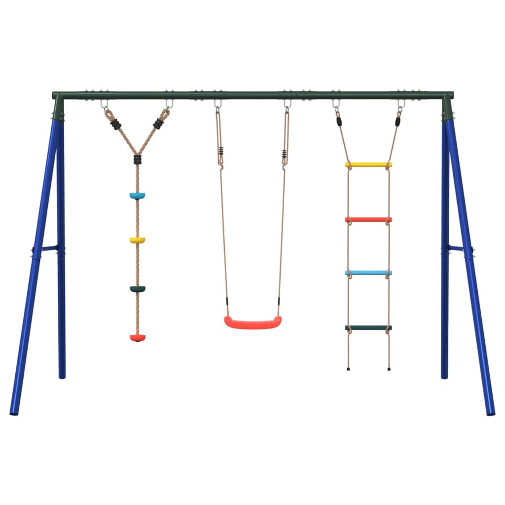 vidaXL Outdoor Swing Set with Swing. Ladder. Disc Swing