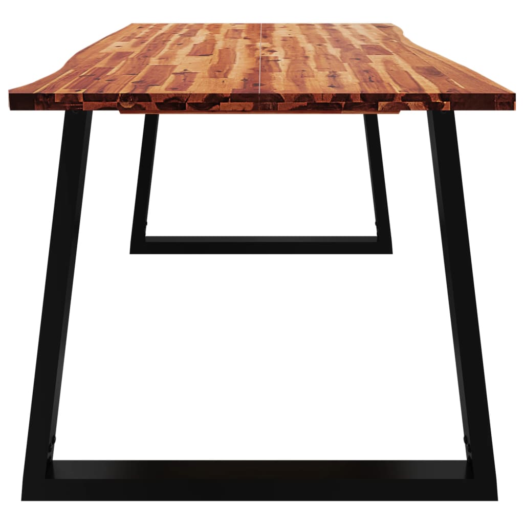 vidaXL Dining Table with Live Edge 200x90x75 cm Solid Wood Acacia