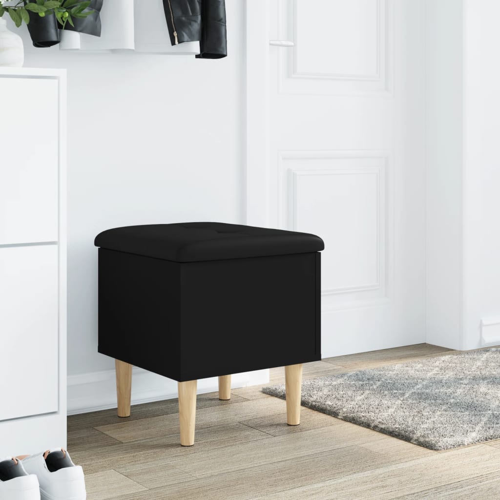 vidaXL Storage Bench Black 42x42x46 cm Engineered Wood