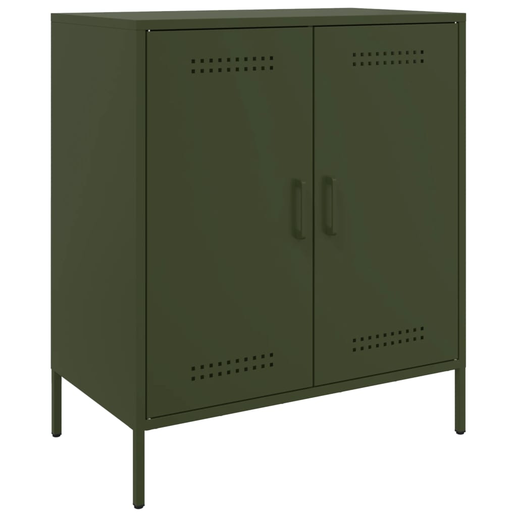 vidaXL Sideboard Olive Green 68x39x79 cm Steel