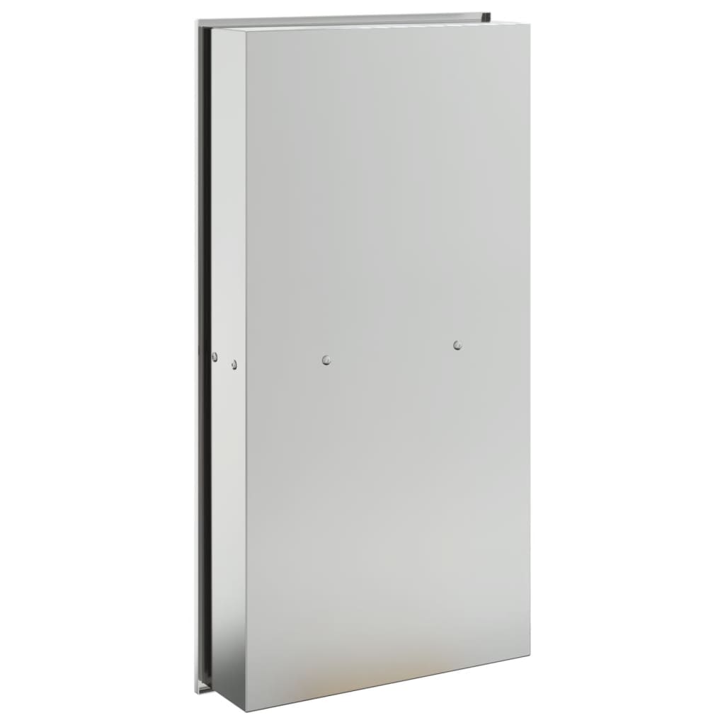 vidaXL Shower Niche Brushed Silver 32x62x9 cm Stainless Steel