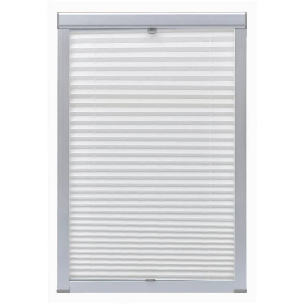 vidaXL Pleated Blind White UK08