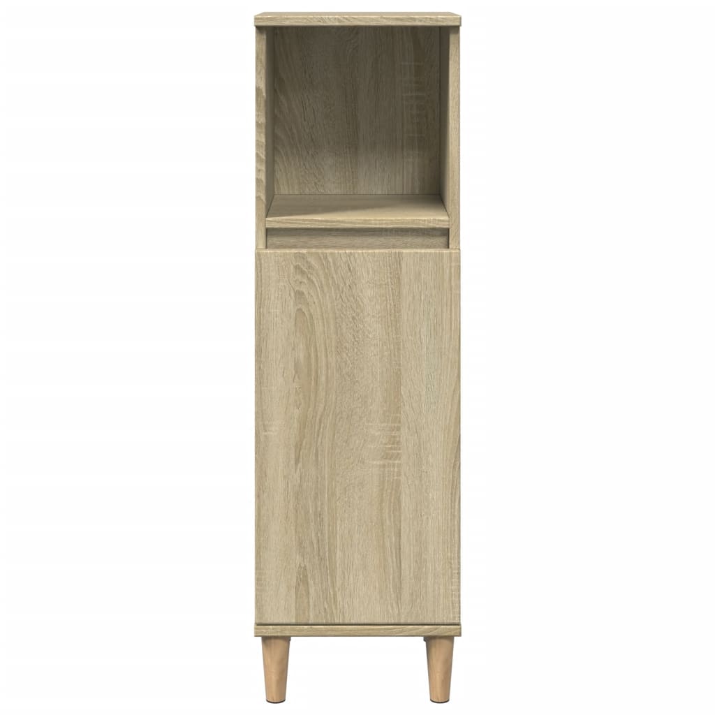 vidaXL Bathroom Cabinet Sonoma Oak 30x30x100 cm Engineered Wood