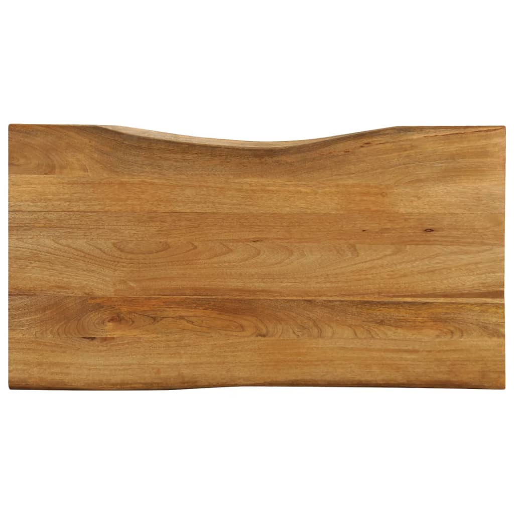 vidaXL Table Top 120x60x3.8 cm Live Edge Solid Wood Mango