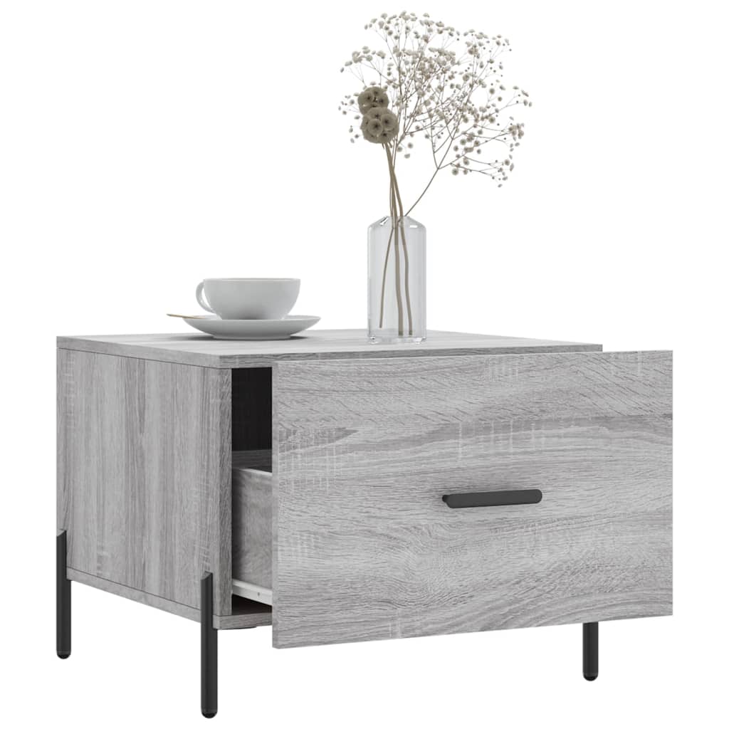 vidaXL Coffee Table Grey Sonoma 50x50x40 cm Engineered Wood