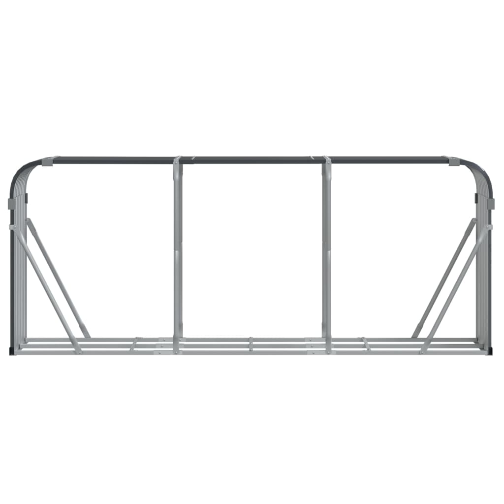 vidaXL Log Holder Anthracite 234x45x100 cm Galvanised Steel