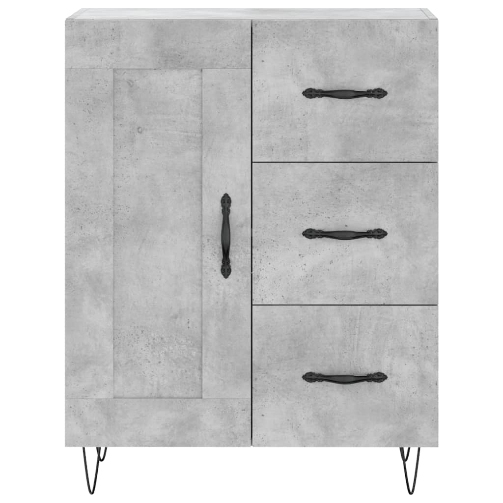 vidaXL Sideboard Concrete Grey 69.5x34x90 cm Engineered Wood