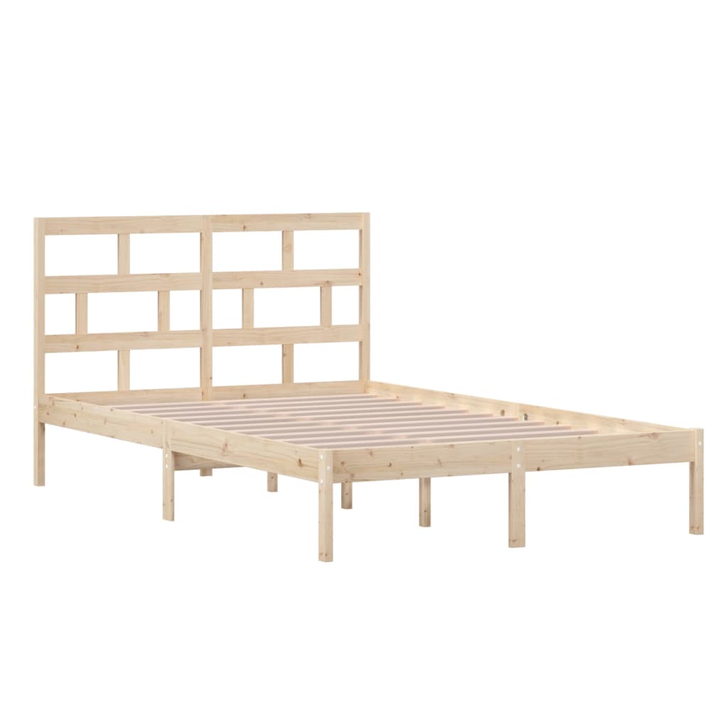 vidaXL Bed Frame without Mattress Solid Wood 120x200 cm (810012+814184)