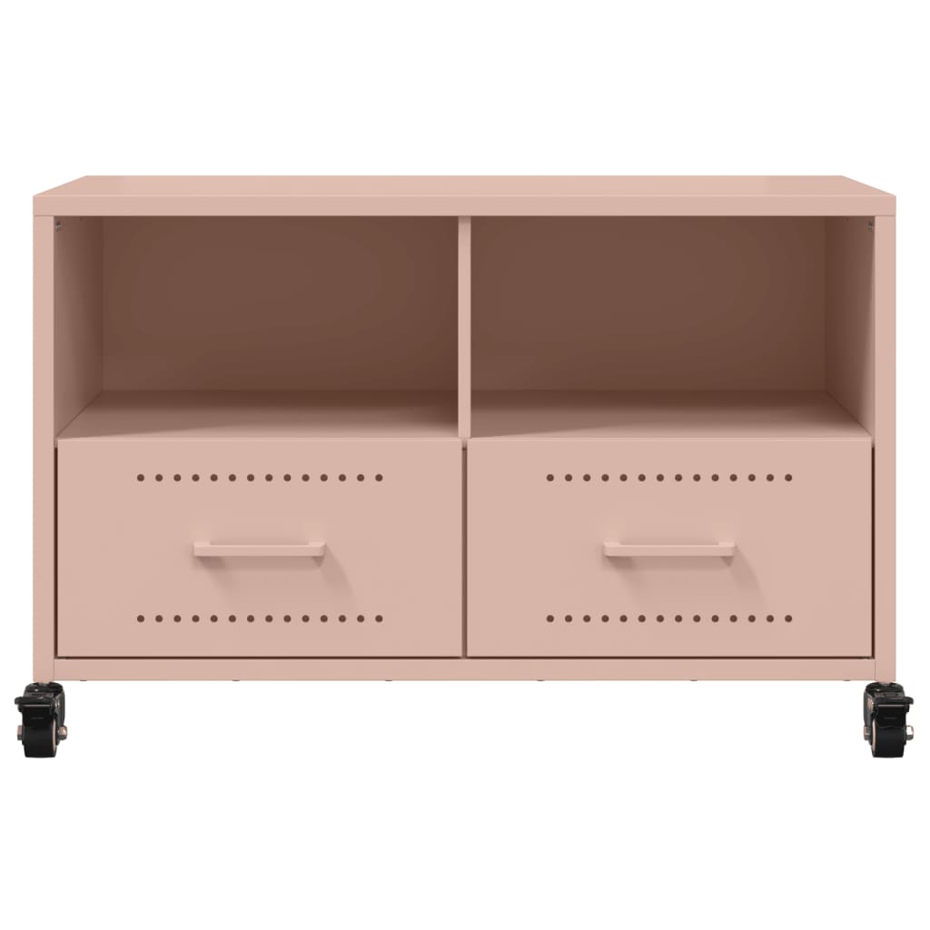 vidaXL TV Cabinet Pink 68x39x43.5 cm Steel