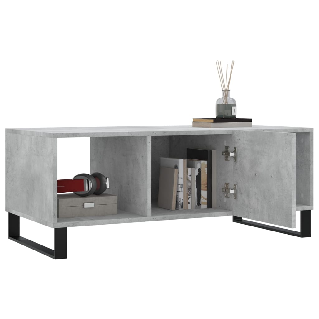 vidaXL Coffee Table Concrete Grey 102x50x40 cm Engineered Wood