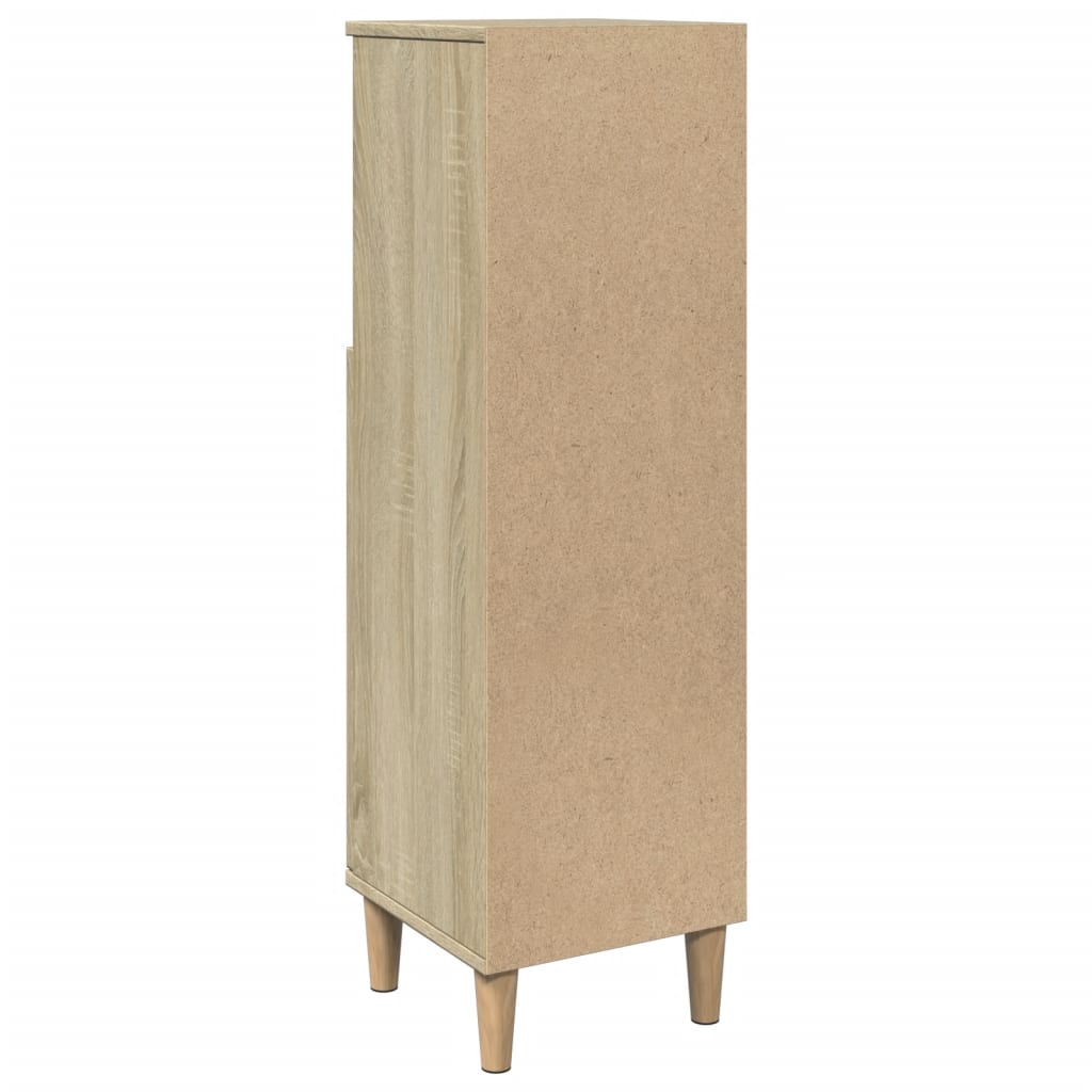 vidaXL Bathroom Cabinet Sonoma Oak 30x30x100 cm Engineered Wood