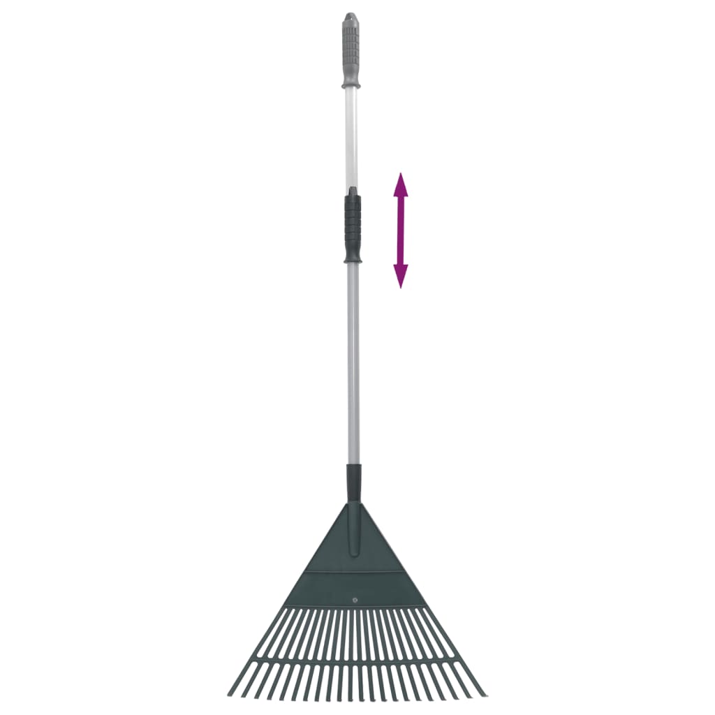 vidaXL Leaf Rake Dark Green 155.5 cm PP