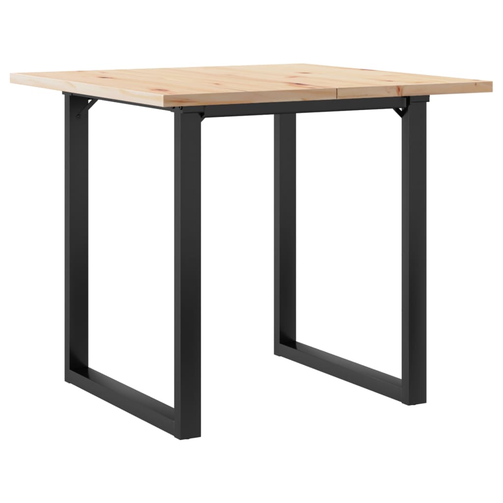 vidaXL Dining Table O-Frame 90x90x75.5 cm Solid Wood Pine and Cast Iron