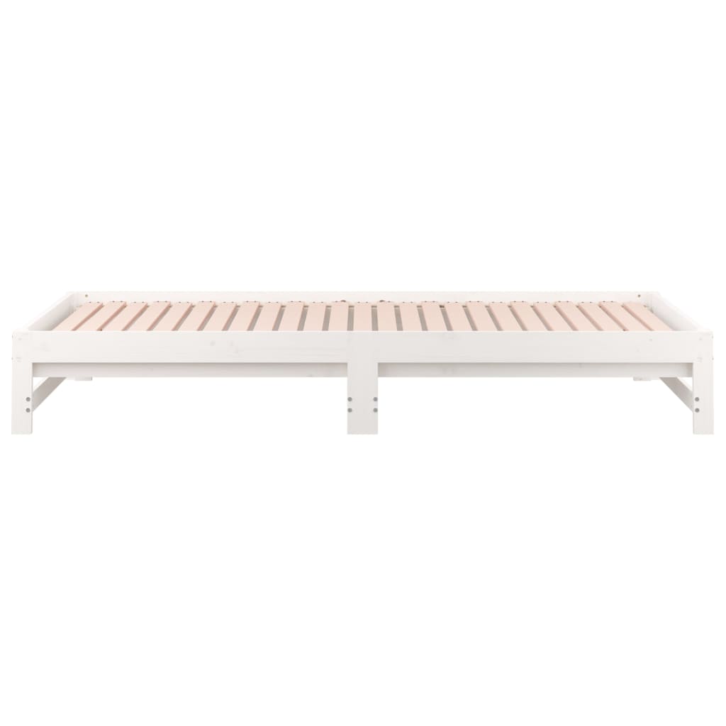 vidaXL Pull-out Day Bed without Mattress White 2x(90x200) cm