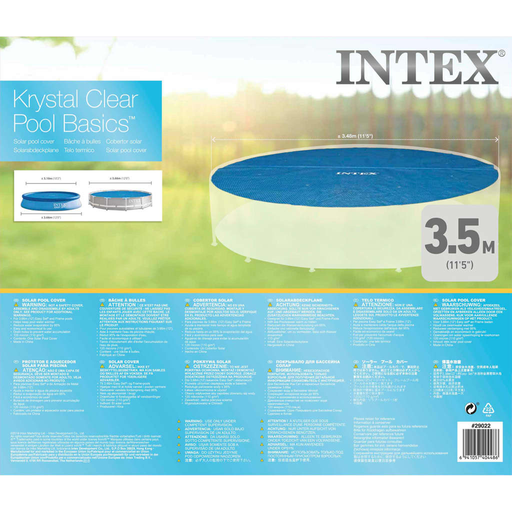 Intex Solar Pool Cover Round 366 cm 29022