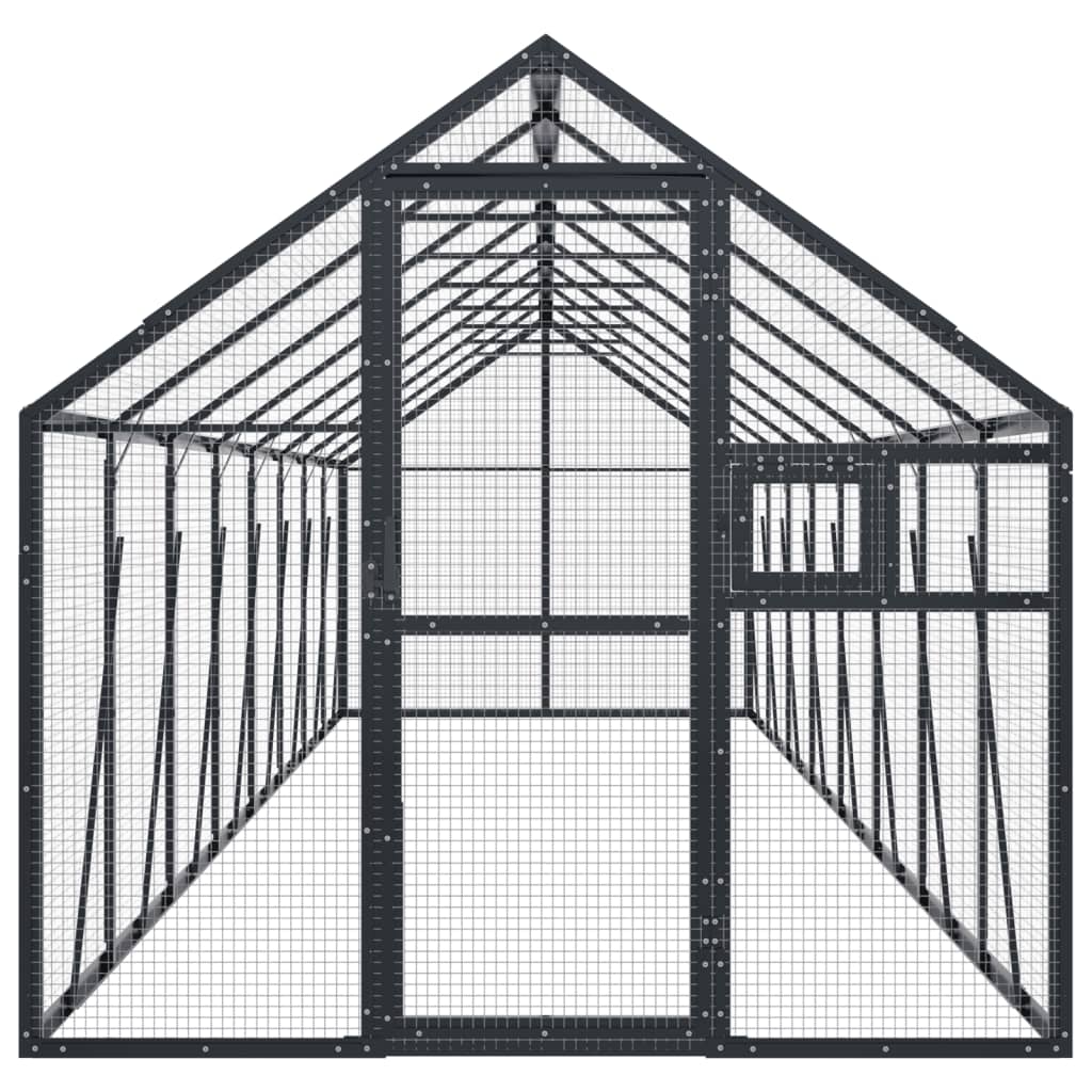 vidaXL Aviary Anthracite 1.79x8x1.85 m Aluminium