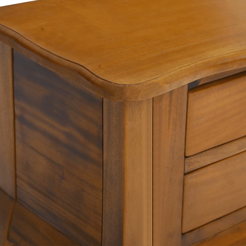 vidaXL Side Table with Drawers 60x30x60 cm Solid Wood Mahogany