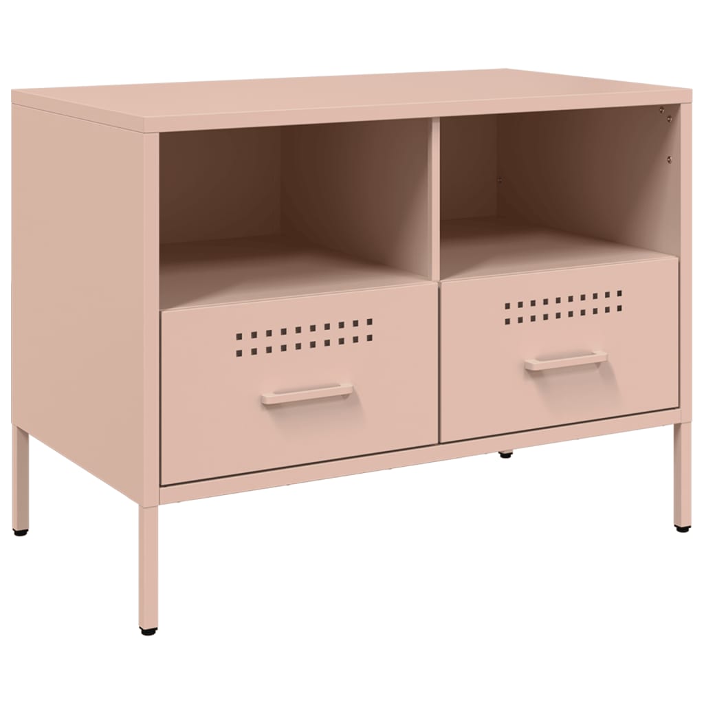 vidaXL TV Cabinet Pink 68x39x50.5 cm Steel