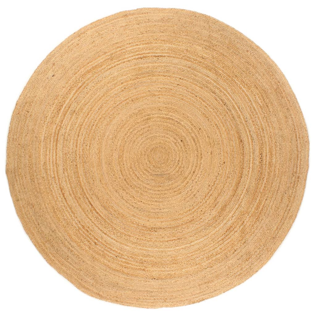 vidaXL Area Rug Braided Jute 180 cm Round