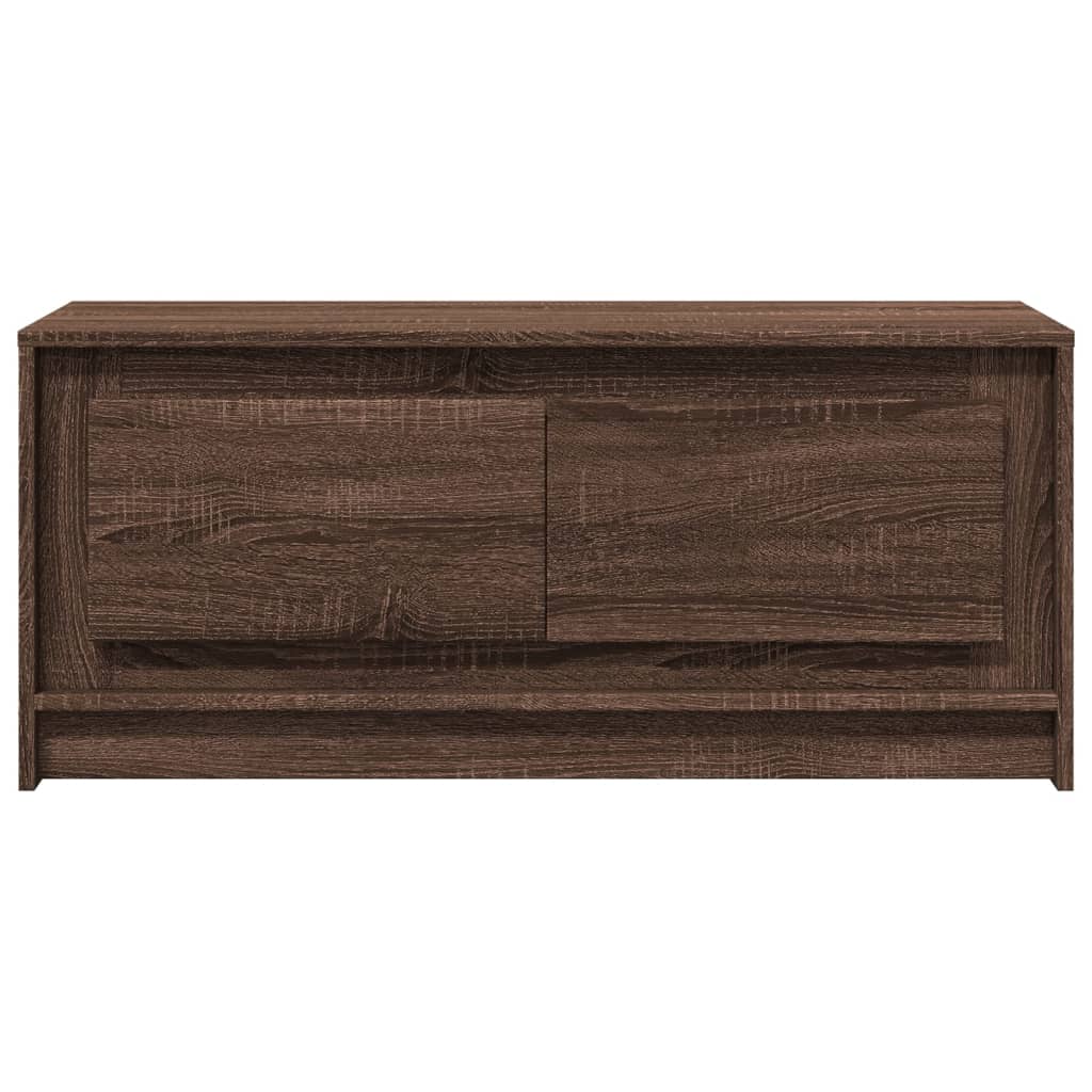 vidaXL Coffee Table with LED Lights Brown Oak Engineered Wood