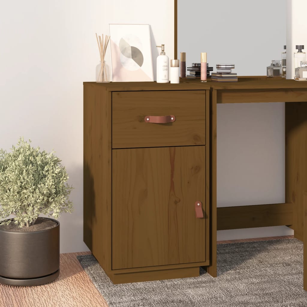 vidaXL Desk Cabinet Honey Brown 40x50x75 cm Solid Wood Pine