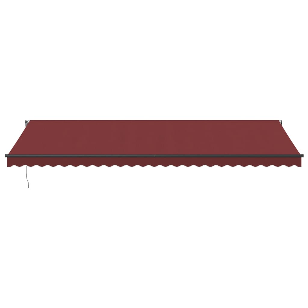 vidaXL Manual Retractable Awning Burgundy 600x350 cm