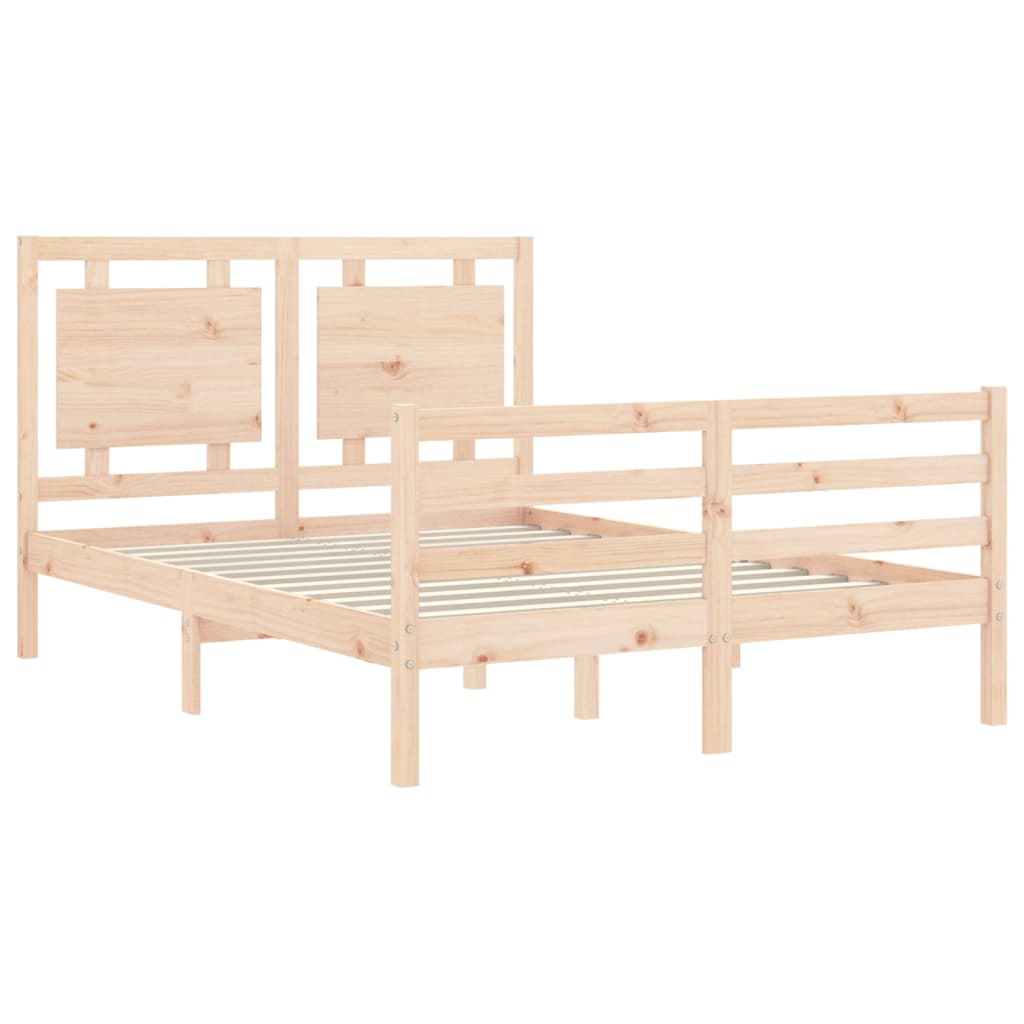 vidaXL Bed Frame without Mattress 140x200 cm Solid Wood