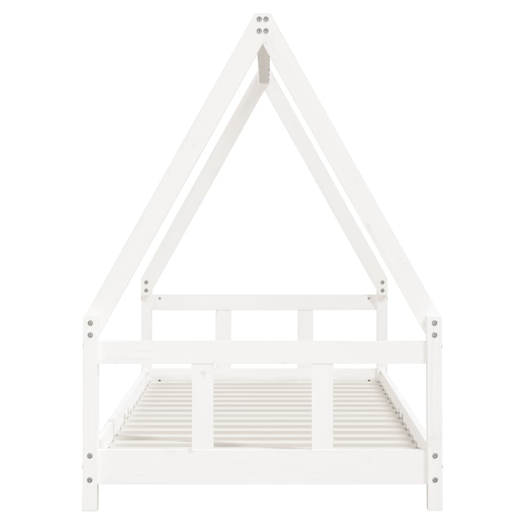 vidaXL Kids Bed Frame White 90x200 cm Solid Wood Pine