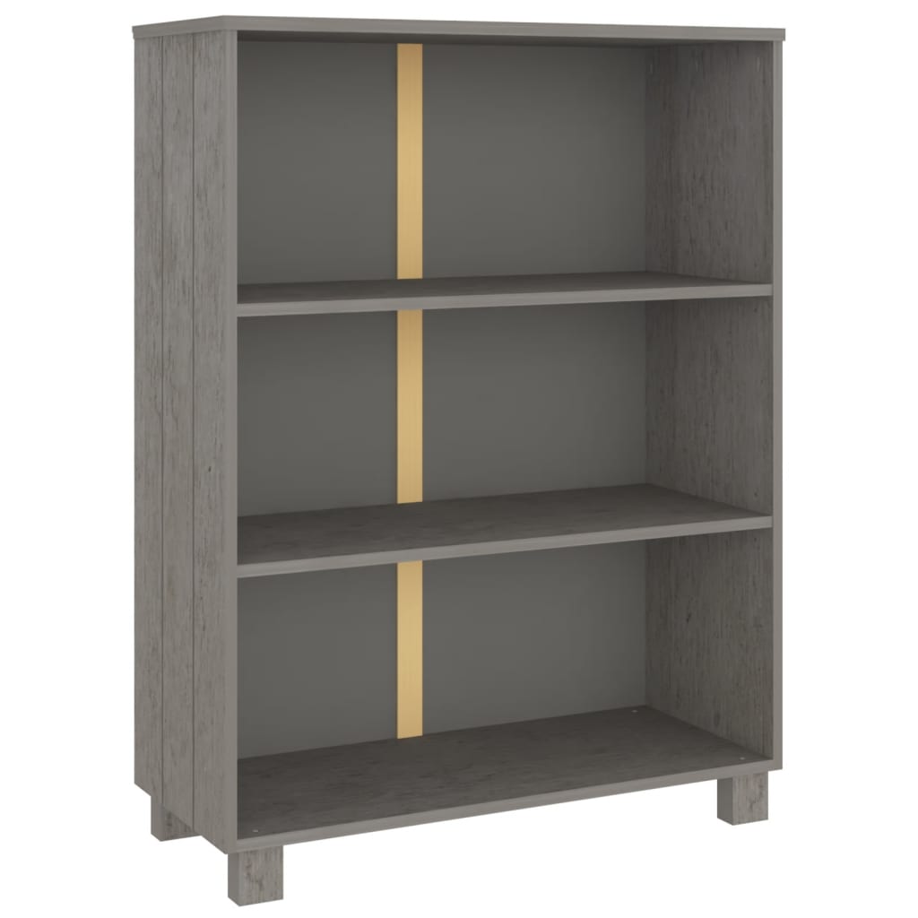 vidaXL Book Cabinet HAMAR Light Grey 85x35x112 cm Solid Wood Pine