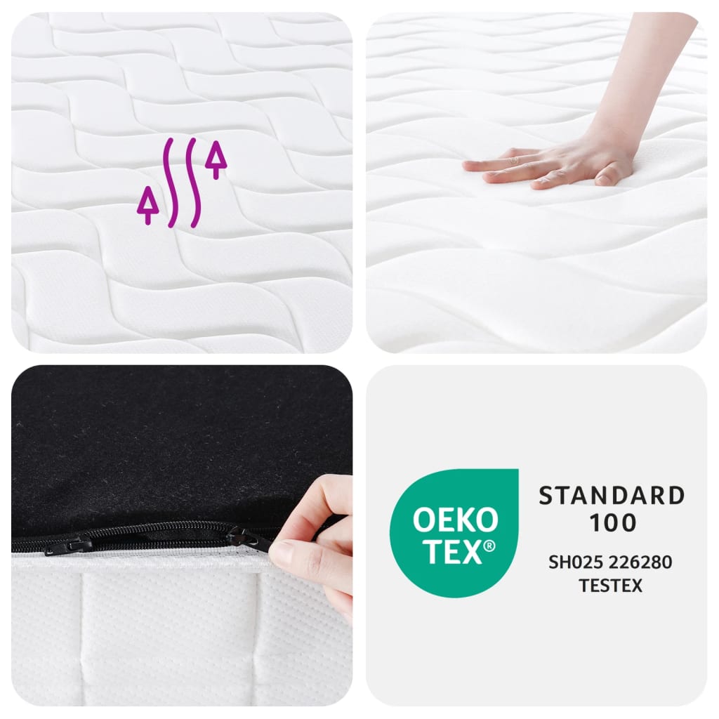 vidaXL Pocket Spring Mattress Medium Firm 80x200 cm