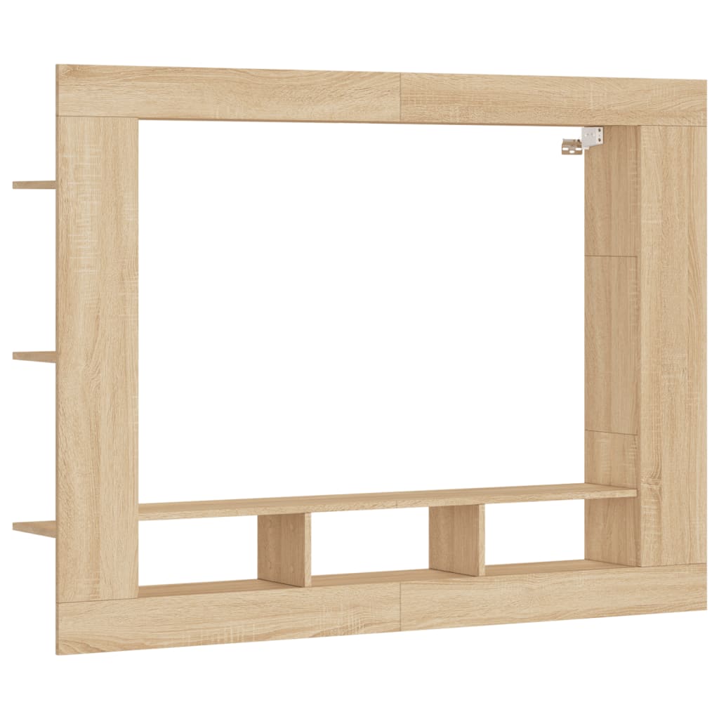 vidaXL TV Cabinet Sonoma Oak 152x22x113 cm Engineered Wood