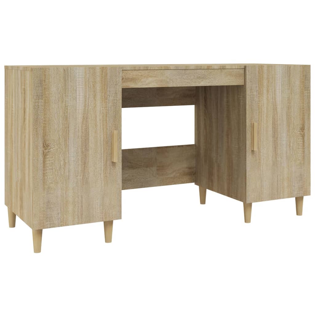 vidaXL Desk Sonoma Oak 140x50x75 cm Engineered Wood