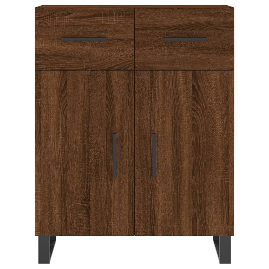 vidaXL Highboard Brown Oak 69.5x34x180 cm Engineered Wood