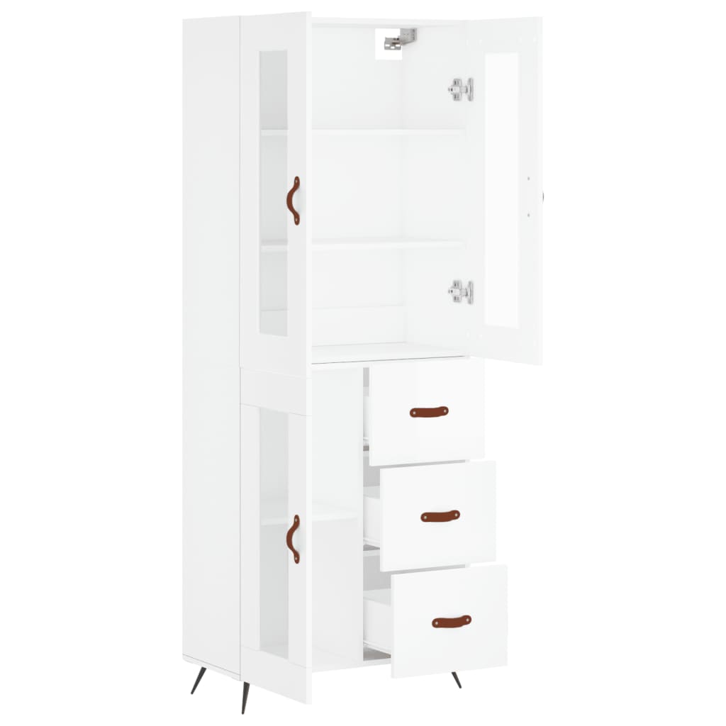 vidaXL Highboard White 69.5x34x180 cm Engineered Wood