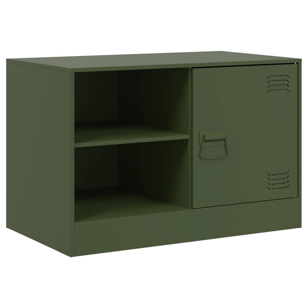 vidaXL TV Cabinet Olive Green 67x39x44 cm Steel