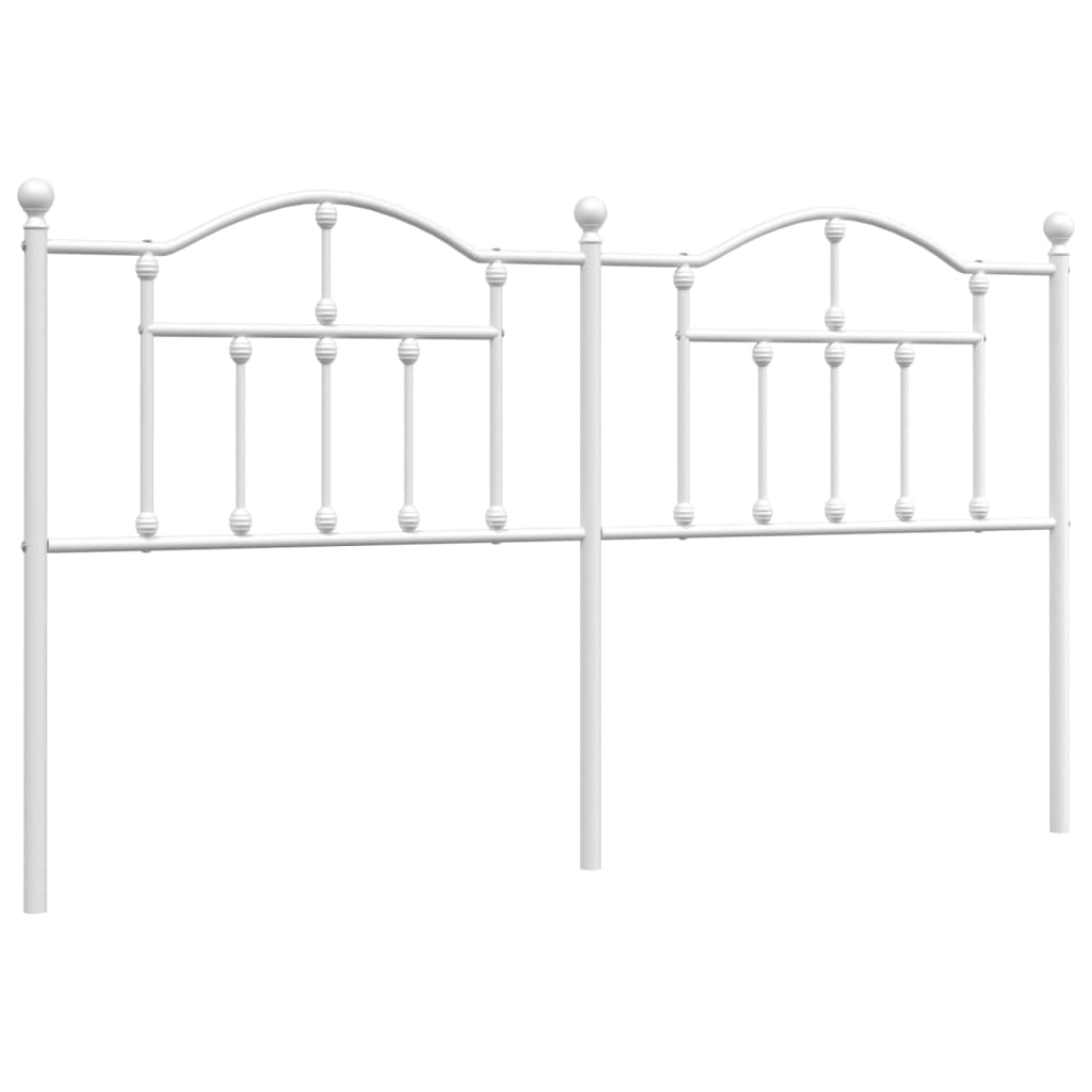 vidaXL Metal Headboard White 160 cm