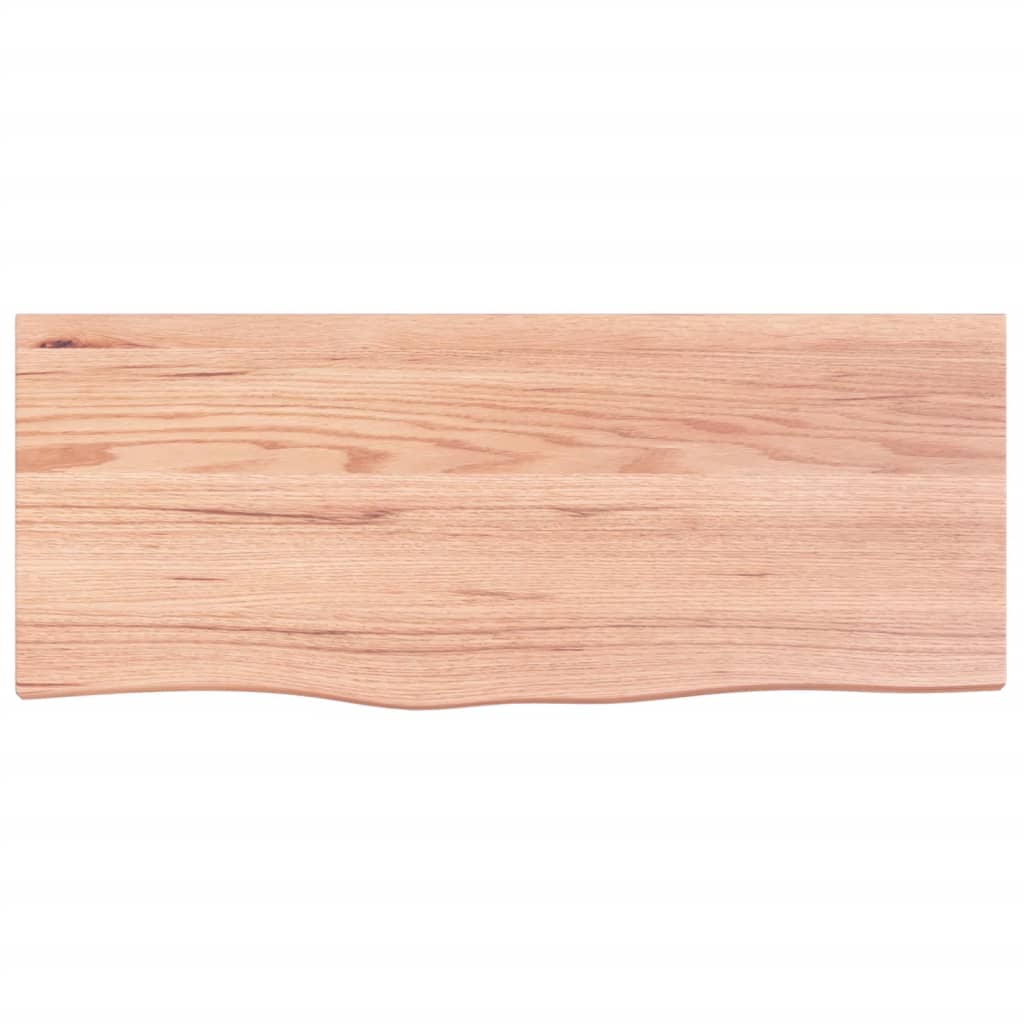 vidaXL Wall Shelf Light Brown 100x40x2 cm Treated Solid Wood Oak