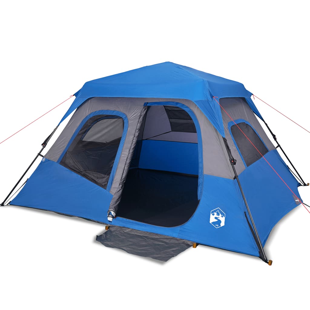 vidaXL Family Tent 6-Person Blue Quick Release Waterproof