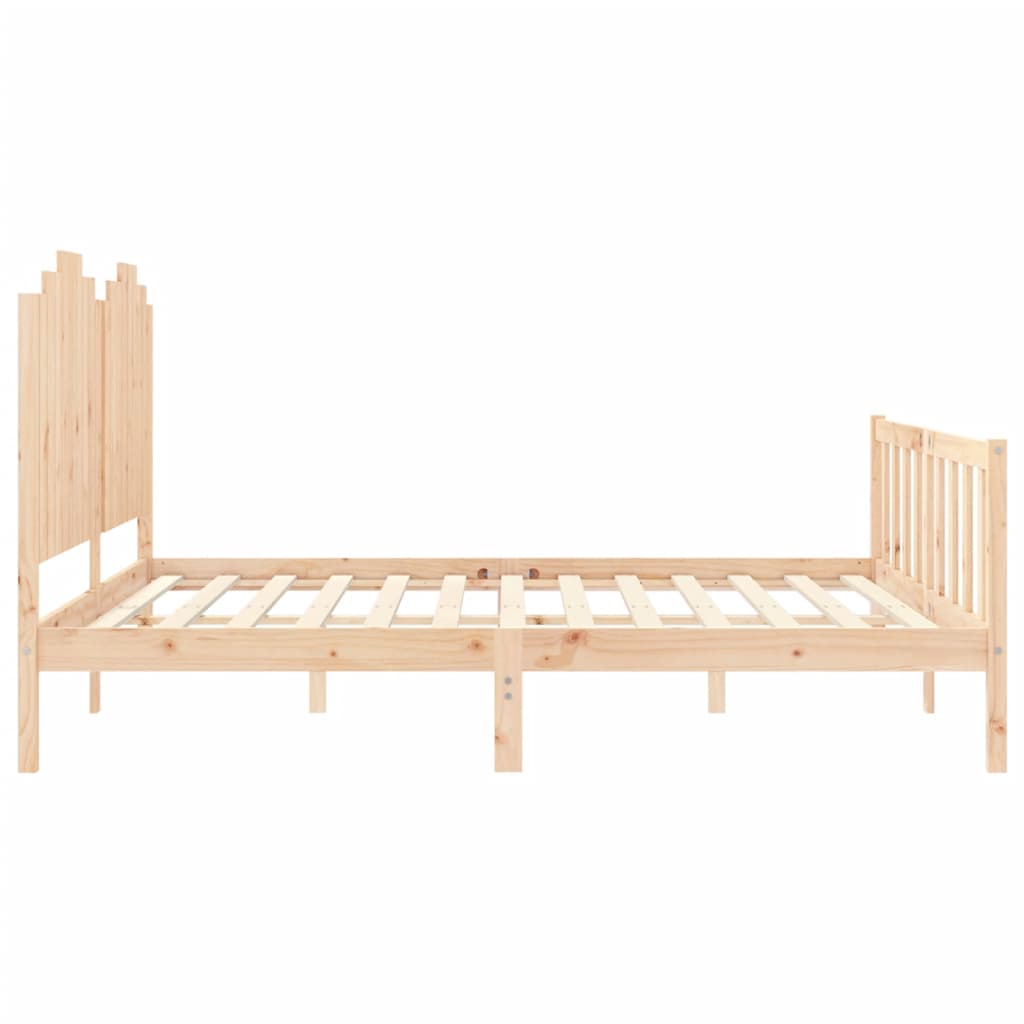 vidaXL Bed Frame without Mattress Solid Wood Pine